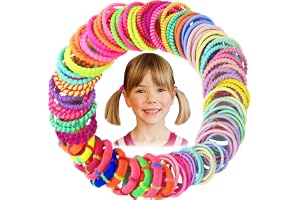 Hanyousheng 100 st hårband, elastiska hårband, hästsvanshållare, 10 typer flerfärgade elastiska hårband, inga veck hår elasti