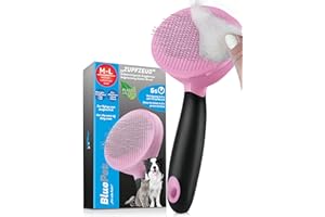 BluePet® Cepillo para Perros y Gatos de Pelo Medio y Largo | Elimina Suavemente el subpelo, los enredos y Nudos | Afloja la Capa Superior