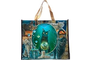 PUCKATOR Torba na zakupy wielokrotnego użytku - kot - Magic Cat Montage - Lisa Parker