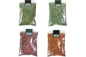 Cayway Realistic Miniature Leaves,4 Pack Shrink Model Scenery Leaf, 4 Color Simulation Leaves for DIY Railway Fairy Garden Simulation Vine for Fairy Garden Diorama Scenery Landscape Layout