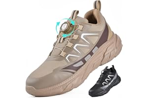 JACKSHIBO Steel Toe Cap Trainers Safety Trainers Men Womens Lightweight Puncture Resistant Safety Shoes Non Slip Work Trainers Shoes