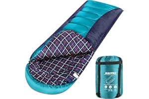 RISEPRO 1.6kg Flannel Winter All 4 Seasons Sleeping Bag 210T Polyester (Superior Material), Skin-Friendly Water Resistant, Ideal for Outdoor Activities