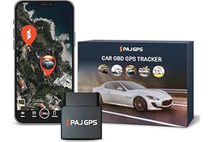 PAJ GPS Tracker with OBD Connection for Car & Vans | Real-Time Tracking - Geofence - Route History - Security Alarms - Plug & Play Installation