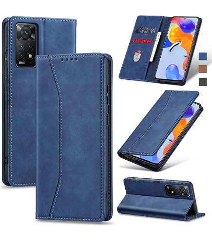 FMPCUON Cover per Xiaomi Redmi Note 11 Pro 5G/Note 11 Pro Plus Flip Custodia in Pelle PU, Cover a Libro Portafoglio, Funzione Supporto, Magnetica, Slot Schede, Compatibile con-Verde