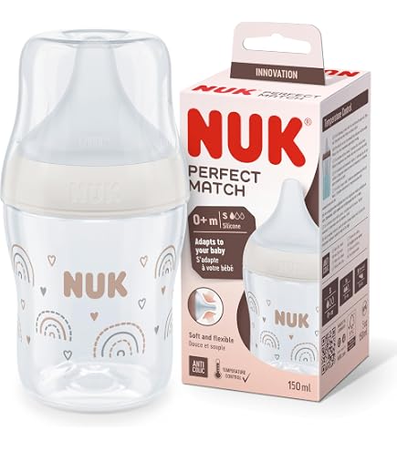 Set De Biberons NUK First Choice+ - 2x150 Ml + 2x300 Ml, Tétine Silicone Anti-coliques - 8