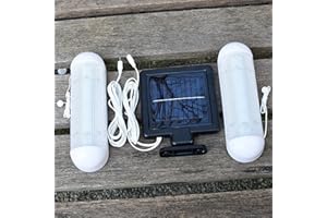 VACANON Solar Shed Lights Indoor with Switch 2 in 1 Indoor Solar Powered Lights with Pull String Split Solar LED Light for Garage Shed Corridor