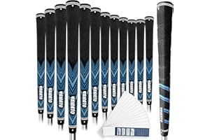 Yamato New Series Golf Grips With Putter Grip And Golf Grip Tape Golf Club Grips- 12 Iron Grips And 1 Putter Grip With 15 Tape Strips Great Gifts For Golfer Men Women