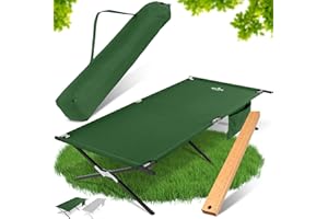 XPLORE NATURE XploreNature® Feldbett XXL 200kg 210x100x48 und 210x70x45 [inklusive Montagetool] - Campingliege, Campingbett, Liege klappbar