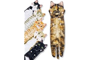 PAT JUUMG Funny Cat Hand Towels for Bathroom,Cute Home Decorative Hanging Kitchen Towel,Super Absorbent Soft, Cat Gifts for Cat Lovers,Gifts For Women/New Home Gift(Tortoiseshell Cat)