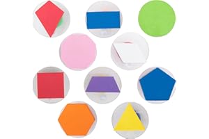 READY 2 LEARN Giant Stampers | Geometric Shapes | Filled In | Set of 10 | Easy to Hold Foam Stamps for Kids | Art and Craft Stamps for Displays, Posters, Signs and DIY Projects