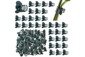 thirei Orchideen Klammern Pflanzenclips, 100 Stück Orchideen Clip, Orchideenständer Pflanzenclips, 1,5 cm Orchideen Clips Kunststoff Pflanzen Clips, für Halten Pflanze, Dunkelgrün