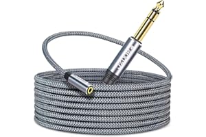 Faodzc 6.35mm to 3.5mm Headphone Adapter 3ft/ 1m,TRS 6.35mm 1/4 Male to 3.5mm 1/8 Female Stereo Jack Audio Extension Cable, 3.5 to 6.35 Audio Cable for Mixer Guitar Piano Amplifier Speaker and More