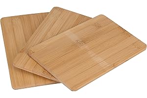 MIK funshopping Deska do krojenia z organicznego bambusa do przygotowywania żywności (zestaw 3 szt. 22 x 14 cm)