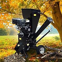 BRAST Benzin Häcksler Gartenhäcksler 11kW (15PS) 420ccm Deichsel 22 Messer extra große Räder Schredder Motor-Häcksler