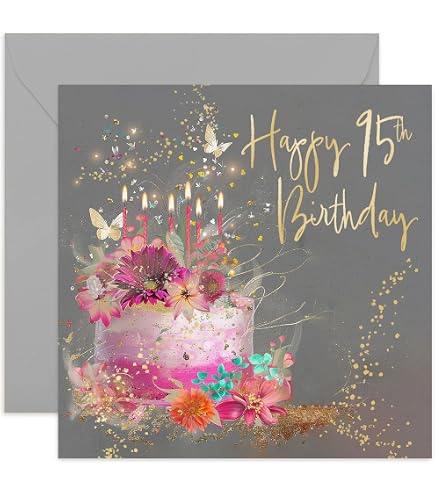 Biglietto di auguri per il 96° compleanno da donna, motivo floreale, per 96° compleanno, per donna di 96 anni, novantasei, donne, nonna, mamma, zia, sorella, mamma amica