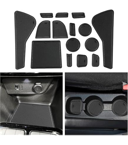 Tapis Caoutchouc Opel Corsa F Tapis Caoutchouc Antidérapants Pour Opel Corsa F 2020-2025 (frein Manuel) – Protection Complète Console & Portes – Noir