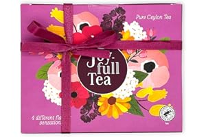 MIJOMA Herbata w pudełku prezentowym, kolekcja z wybraną czarną i zieloną herbatą, opakowanie prezentowe do herbaty, z wyborem najlepszych czarnych i zielonych herbat (12 x 2 g=24 g, Joyfull Tea Box)