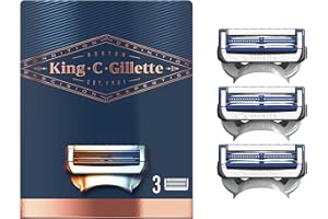 King C. Gillette Cuchillas de Afeitar Hombre para Máquina de Afeitar con SkinGuard, Paquete de 3 de Recambios