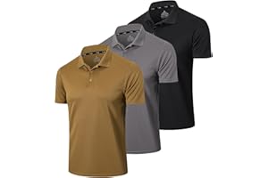 Gaiatiger 3er Pack Poloshirt Herren Kurzarm Schlank Leicht T-Shirt mit lässigem Kragen Atmungsaktiv Hygroskopisch Poloshirts für Herren Golf Polo Shirts männer