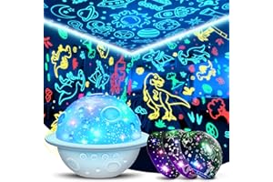 Wootoyz Toys for 3-12 Year Olds Boys, Dinosaur Night Light Projector for Kids Boys Gifts Age 3-12 Sensory Lights Toys for 3-12 Year Olds Boys Gifts for 3-13 Year Old Boys Galaxy Projector Light