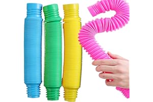 MILALOKO Pop Multi-Color XL Tubes (Toobs) Giocattolo sensoriale - Confezione da 4