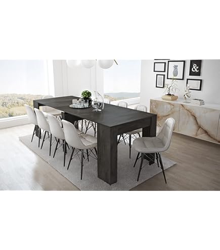 Tavolo Allungabile LOLA Grigio Cemento | Tavolo Cucina Made Italy | Estensione Fino 220 Cm - Foto 2