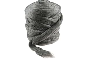 MADDMA 1m Filzwolle meliert Märchenwolle Merino Nassfilzen Trockenfilzen Spinnen Meterware, Farbe Wolle:043 melange grau