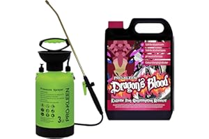 Pro-Kleen Dragon's Blood Iron Contamination Fallout Remover 5L - For all Wheels, Paintwork & Glass, Concentrated, pH Neutral, Alloy Wheel Rim Cleaner with 3L Garden Pump Sprayer