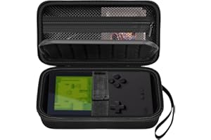 AGAINMORE Funda rígida compatible con consola de juegos analógica de bolsillo, bolsa de almacenamiento portátil para mini reproductor de juegos para tarjetas de videojuegos, cable de carga y accesorios (solo