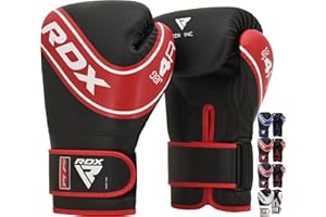 RDX Gants de boxe Enfants, 6oz 4oz Gants d'Entraînement Junior, En Cuir Maya Hide, Paume Ventilée, Muay Thai Sparring MMA Kickboxing, Sac de Frappe, Poire de Vitesse, Pattes d'Ours, Boucliers de Frappe