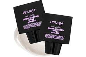 Rougj BB Magic Crème Teintée SPF15 Lot de 2 – BB Crème Visage Hydratante, Anti-Âge, Effet Bonne Mine, Correction des Imperfections – Made in Italy