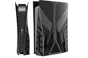 FORMLESSEMPIRE Faceplate for PS5 Side Shell Plates PlayStation 5 Disc Edition Console Replacement Accessory Case Cover Black Plate Anti-Scratch Dust Cover Skin Protector (Black Transformer)