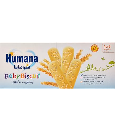Vitamine Minerali Neonati Baby Biscuits Danalac - Confezione Da 6 Pacchetti (2 Banana, 2 Cacao, 2 Naturali) - Snack Per Bambini 6+ Mesi Con Vitamine E Minerali Snack 6 Mesi - 7