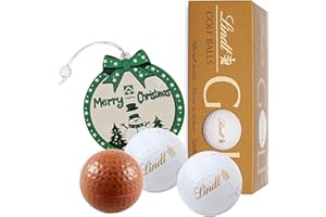 Lindt Chocolates Golf Balls for Mens Gifts - Smooth Hazelnut Filling Golf Balls 110g Chocolates Gift Box with Topline Tree Ornament. Great Christmas Gifts for Women, Stocking Fillers or Birthday Gifts