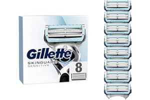 ‎GILLETTE Gillette SkinGuard Sensitive Rasierklingen, Klingen für Männer, 8 Original Ersatzklingen für Nassrasierer Herren mit Hautschutz