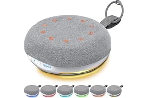 FUNYKICH Máquina Ruido Blanco Bebe, Máquina de Ruido Blanco Portátil con 40 Sonidos Relajante,Música Relajante para Dormir, Indicador de Batería, Temporizador y Luz Nocturna para Bebé Niños o Adultos