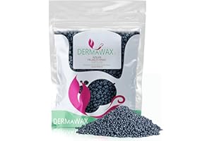 Dermawax 1 kg perły z wosku azulenowego - gorący wosk bez pasków w niskiej temperaturze - profesjonalna brazylijska depilacja dla kobiet i mężczyzn - twarz, ciało, nogi, pachy, koszulka - Made in