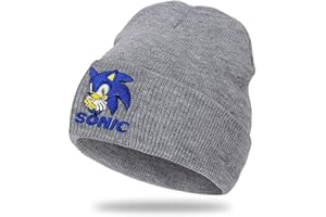 R-timer Sonic The Hedgehog Beanies - Cappello lavorato a maglia, unisex, per l'inverno, tutti i giorni, per bambini, ragazzi e ragazze