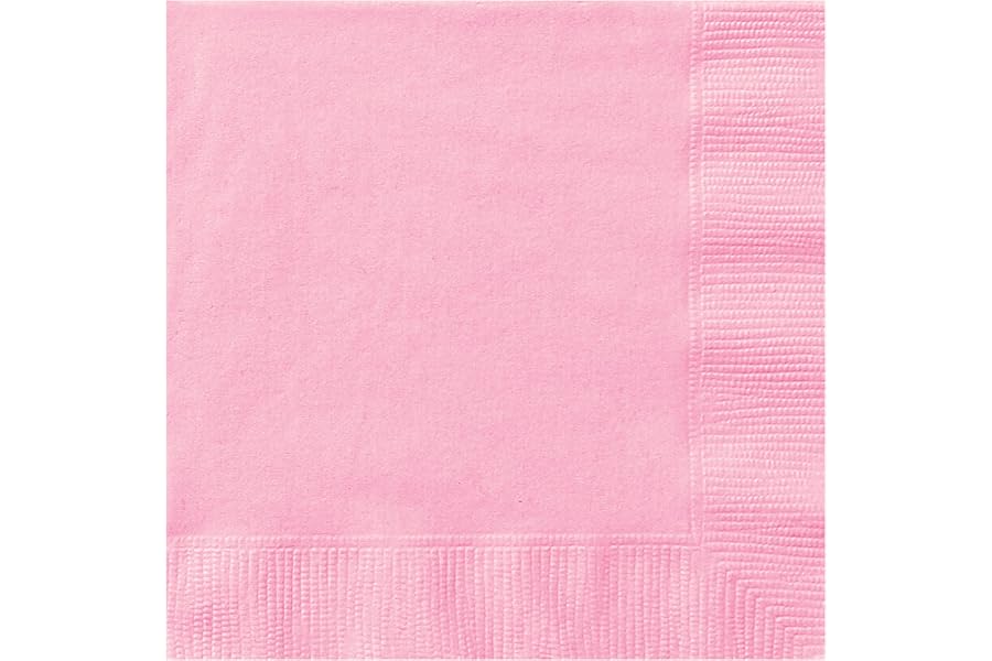 Unique 80071 - Paper Napkins - 13 cm - Light Pink Colour - 20 Count (Pack of 1)