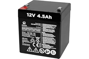 Atlantis batteria piombo 12v 4,5 ah ermetica (VRLA), adatta per UPS Gruppi di Continuità, Videosorveglianza, Sistemi di allarme, mobilità elettrica, giocattoli, attacc faston F2 6,3mm, A03-BAT12-4.5A