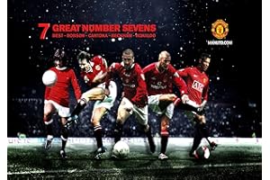 JP PRINTS Manchester United Number 7 Legends A4 Photo Print