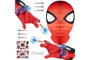 YKHSUAOU Set di 2 Guanti Spiderm Launcher Glove Spiderm Launcher Glove Guanto Spiderm per Bambini Guanto di Spiderm spara ragnatele Guanti Launcher per Giochi Spiderm Glove Launcher Set