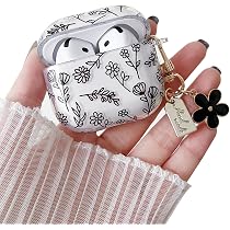 Blumen Case Für AirPods Pro/Pro 2 – Klares TPU-Hülle Mit Floralem Schlüsselanhänger