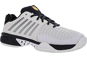 K-Swiss Performance Express Light 3 HB, Zapato de Tenis Hombre, Barely Blue/Moonless Night/Amber Yellow, 44.5 EU