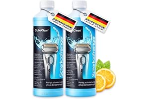 GlobaClean Scherkopfreiniger-påfyllningsvätska - Kompatibel för Braun Clean & Renew rengöringspatroner - Braun rengöringspatroner Serie 9 - Scherkopfreiniger för Braun rengöringspatron 2x 1L