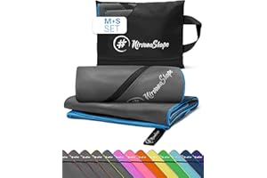 NirvanaShape Microfiber towels | Absorbent, light, quick-drying | Bathroom towels, travel towels, sports towels | ideal for travel, fitness, yoga, sauna, swimming