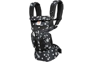 Ergobaby Mochila Portabebé Ergonómica Omni 360 Cool Air Mesh 4-Posiciones de Porteo Bebe, Black Stars