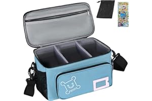 ONETOALL Tasche für Toniebox, Tonies Transporter Hörfiguren, Tragetasche für Toniebox Tonies mit Kordelzug Organizer, Aufkleber und Schultergurt, groß gepolstert für unterwegs im Urlaub Autofahrten