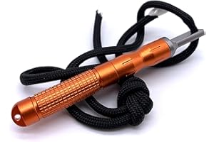 Forest Fundamentals Ferro Rod Fire Steel & Striker | Aluminium EDC Nano Ferrocerium Rod | Free Spare Parts | Waterproof Ultra Small Fire Starter | Bushcraft Camping Fire Lighting
