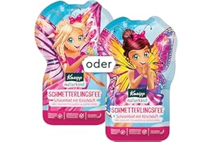 Kneipp Naturkind Bain moussant fée papillon – Additif de bain avec parfum cerise – Pour peau sensible des enfants – 40 ml